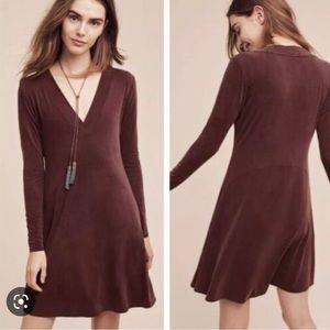 Dolan Left Coast Plum Long Sleeve Dress Anthropologie